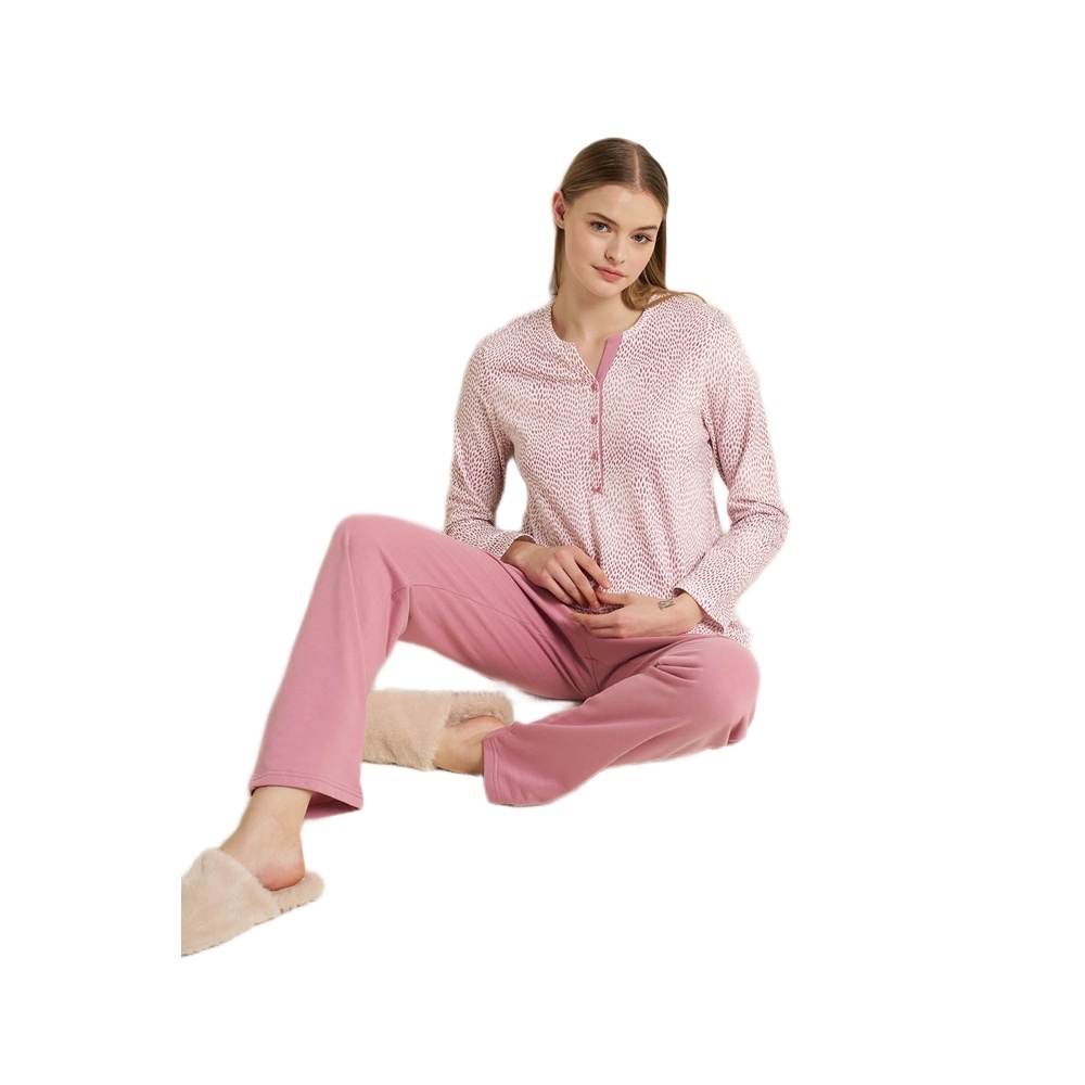 Vamp Γυναικεία Χειμερινή Βαμβακερή Πυζάμα Regular Fit