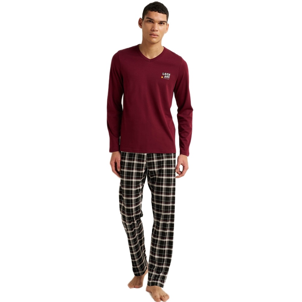 Vamp Ανδρική Χειμερινή Βαμβακερή Πυζάμα Regular Fit