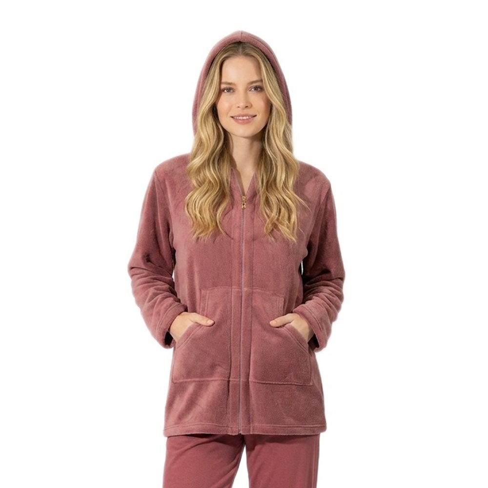 Harmony Γυναικεία Χειμερινή Ρόμπα Φλις Regular Fit