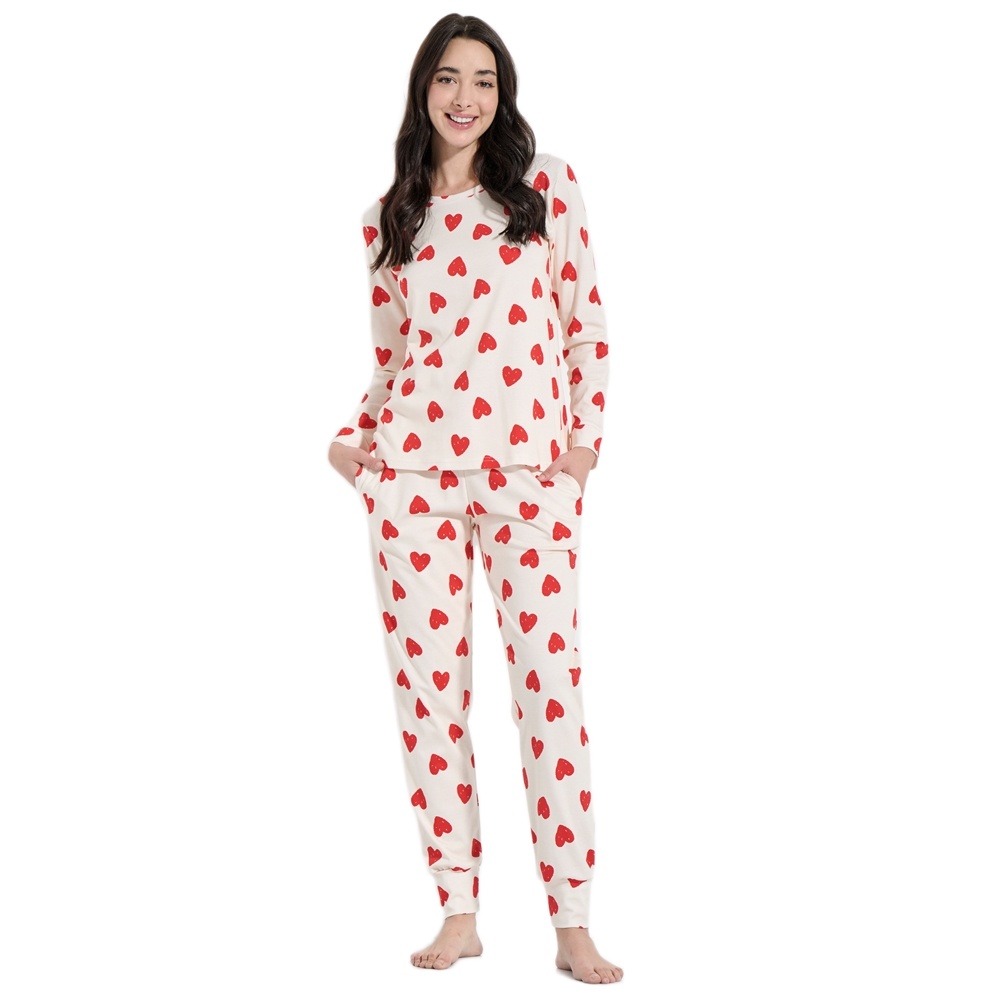 Jeannette Γυναικεία Χειμερινή Βαμβακερή Πυζάμα Regular Fit
