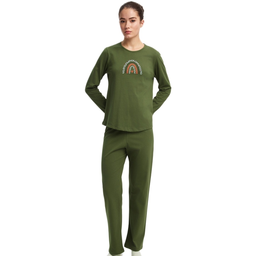 Minerva Γυναικεία Χειμερινή Βαμβακερή Πυζάμα Relaxed Fit
