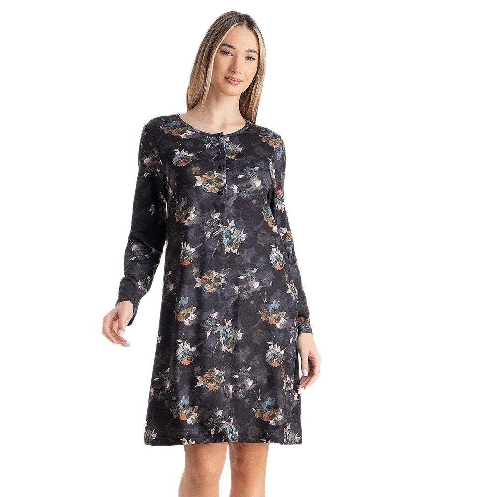 Relax Γυναικείο Χειμερινό Νυχτικό Viscose Regular Fit