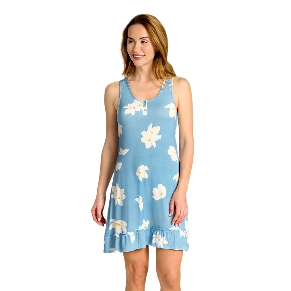 Muydemi Γυναικείο Καλοκαιρινό Νυχτικό Rayon Regular Fit