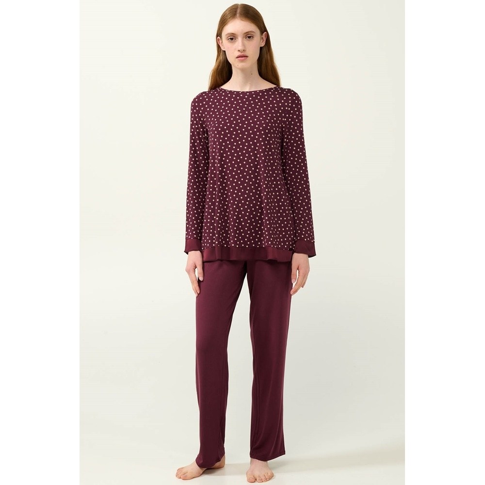 Vamp Γυναικεία Χειμερινή Πυζάμα Micromodal Regular Fit