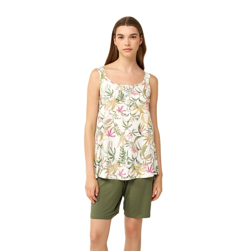 Vamp Γυναικεία Καλοκαρινή Πυζάμα Micromodal Regular Fit