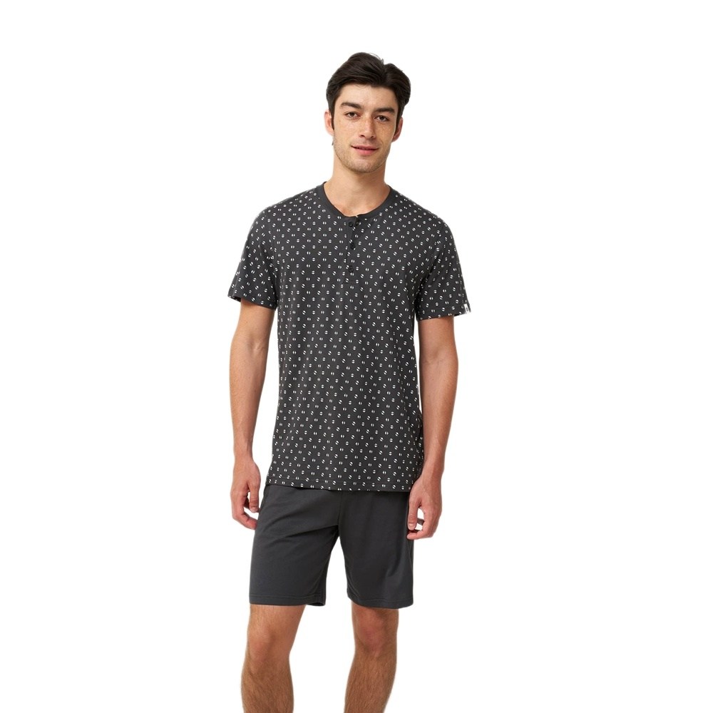 Vamp Ανδρική Καλοκαιρινή Βαμβακερή Πυζάμα Regular Fit
