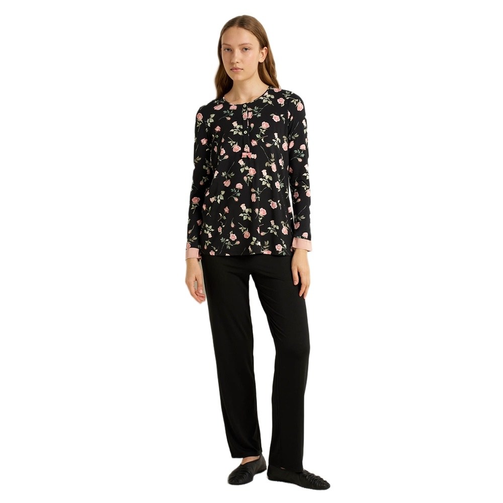 Vamp Γυναικεία Χειμερινή Πυζάμα Micromodal Regular Fit