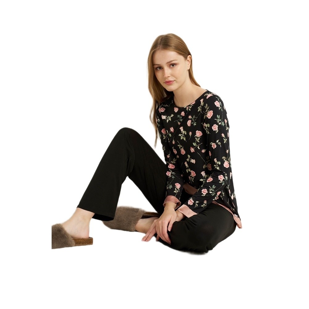 Vamp Γυναικεία Χειμερινή Πυζάμα Micromodal Regular Fit