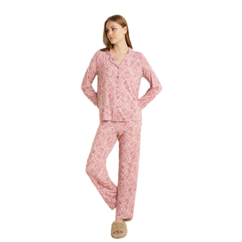 Vamp Γυναικεία Χειμερινή Πυζάμα Micromodal Regular Fit