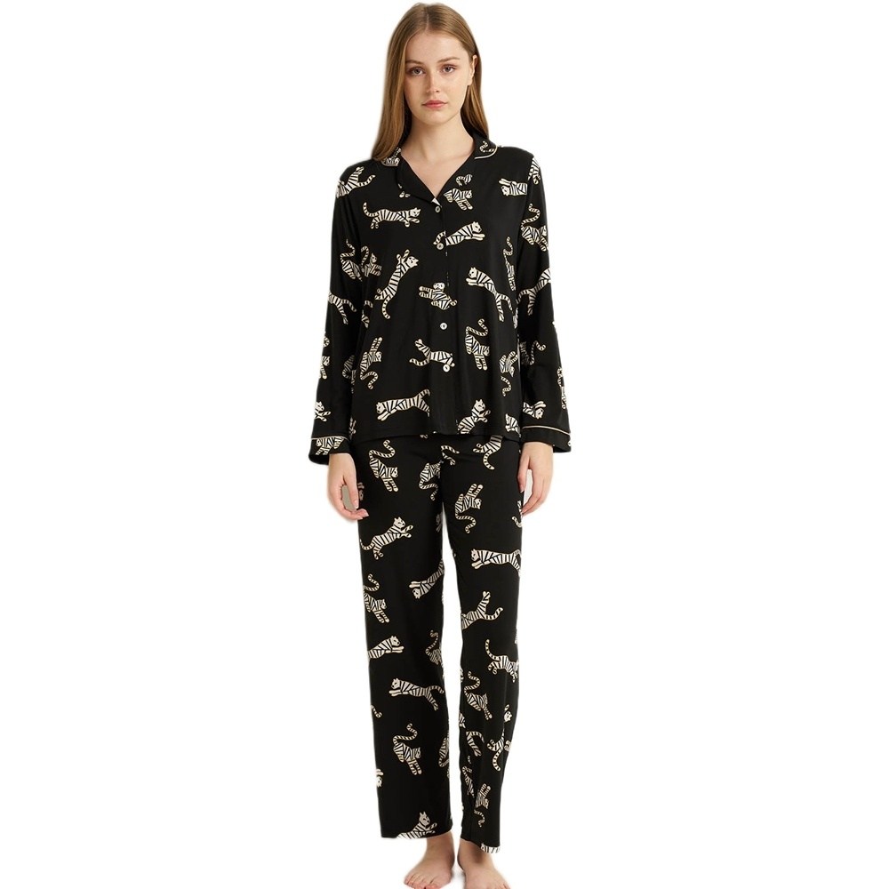 Vamp Γυναικεία Χειμερινή Πυζάμα Micromodal Regular Fit