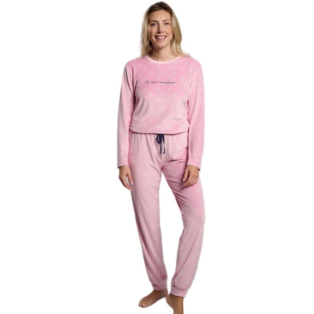 Muydemi Γυναικεία Χειμερινή Πυζάμα Microvelour Regular Fit