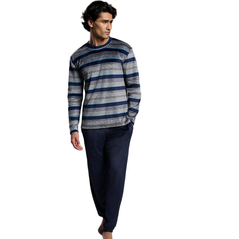 Muydemi Ανδρική Χειμερινή Πυζάμα Microvelour Regular Fit