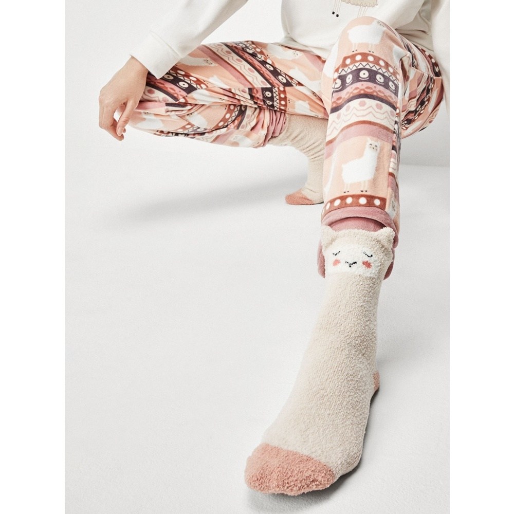 Gisela Γυναικείες Κάλτσες Φλις με Πατουσάκια