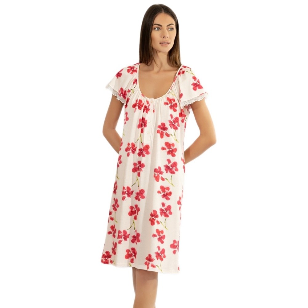 Harmony Γυναικείο Καλοκαιρινό Νυχτικό Βαμβάκι-Modal Regular Fit