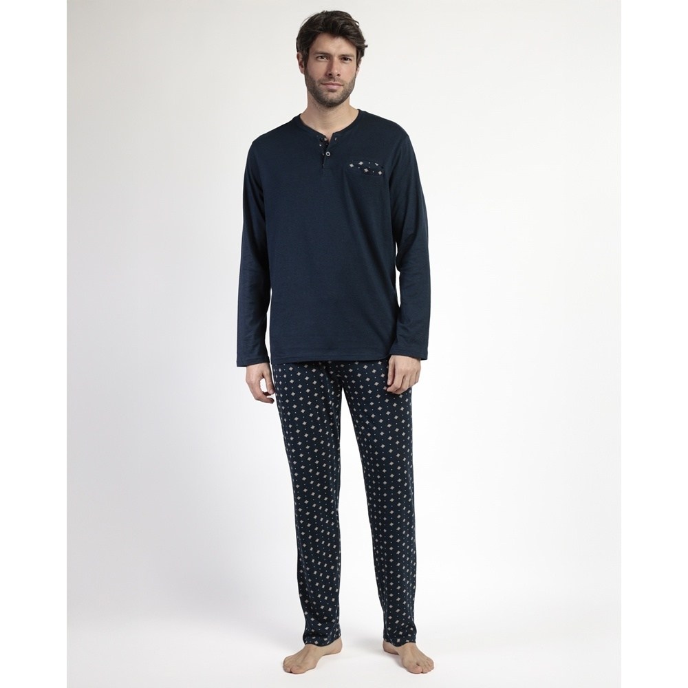 Admas Ανδρική Χειμερινή Πυζάμα Με Βαμβάκι Regular Fit