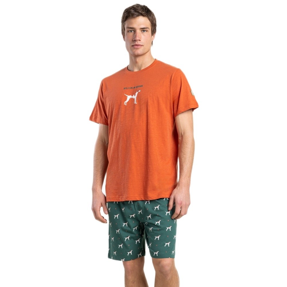 Admas Ανδρική Καλοκαιρινή Βαμβακερή Πυζάμα Regular Fit