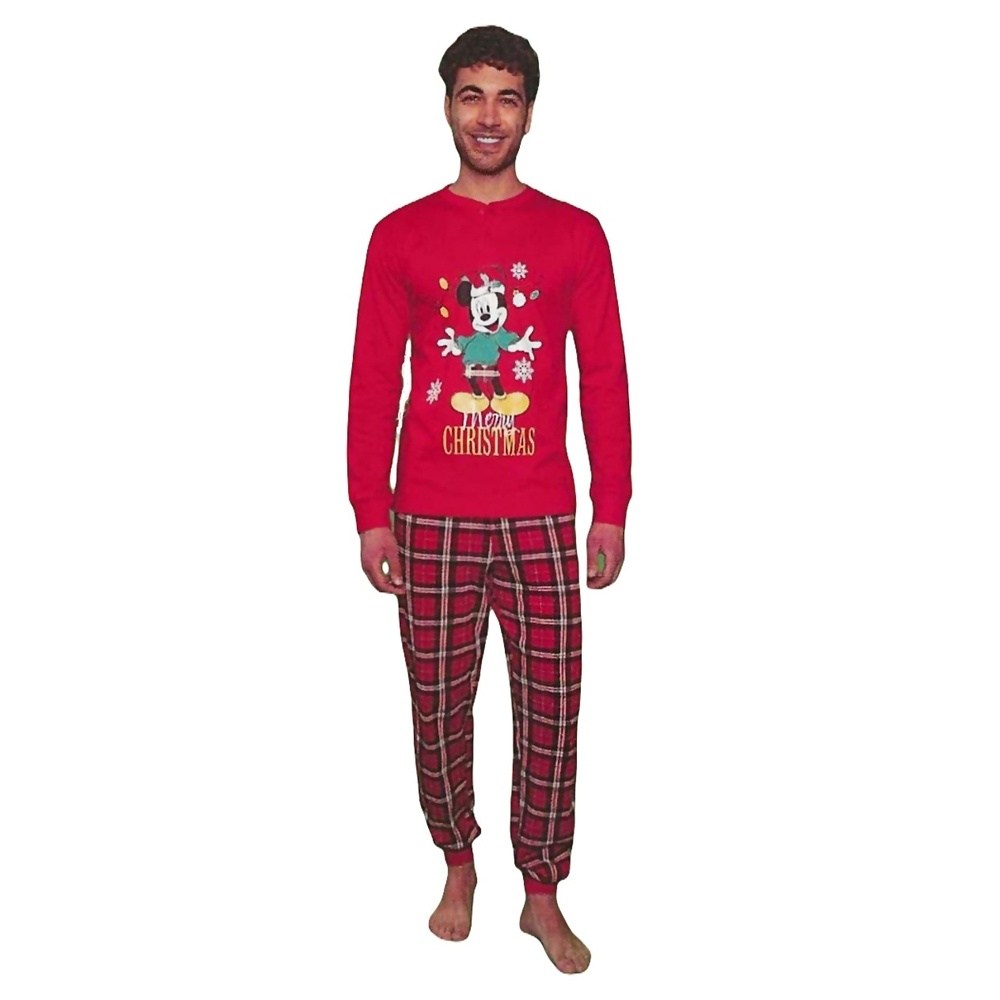 Sabor Disney Ανδρική Πυζάμα Christmas Βαμβακερή Regular Fit