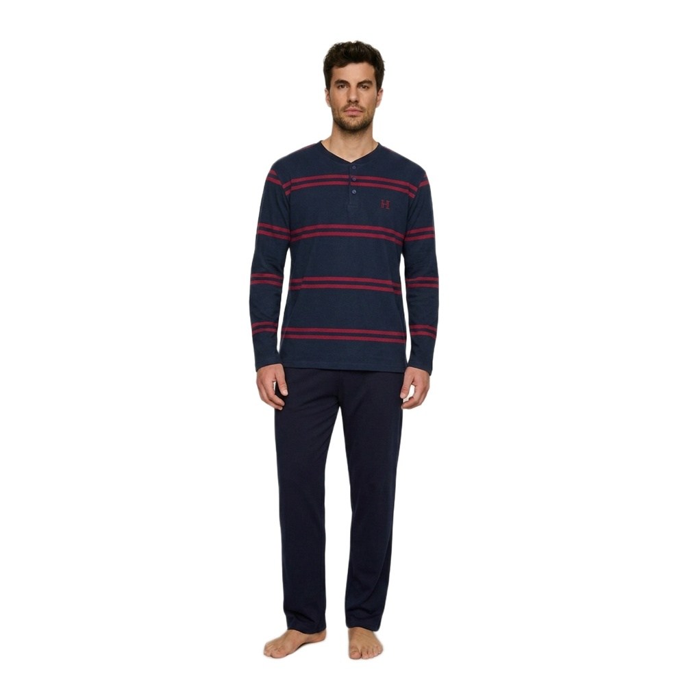 Harmony Ανδρική Χειμερινή Πυζάμα Με Βαμβακι Regular Fit