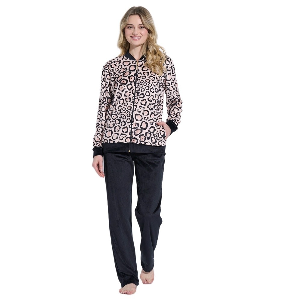 Jeannette Γυναικεία Χειμερινή Βελούδινη Φόρμα Regular Fit