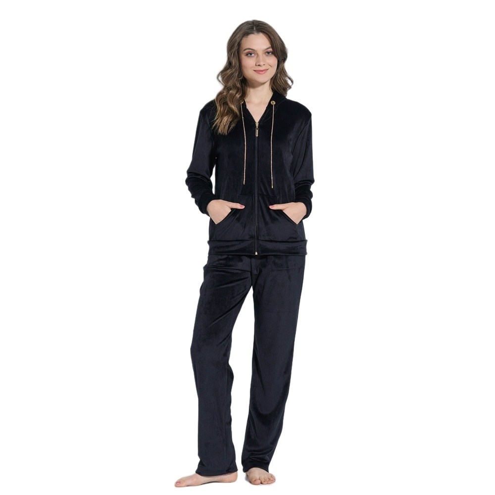 Jeannette Γυναικεία Χειμερινή Βελούδινη Φόρμα Regular Fit