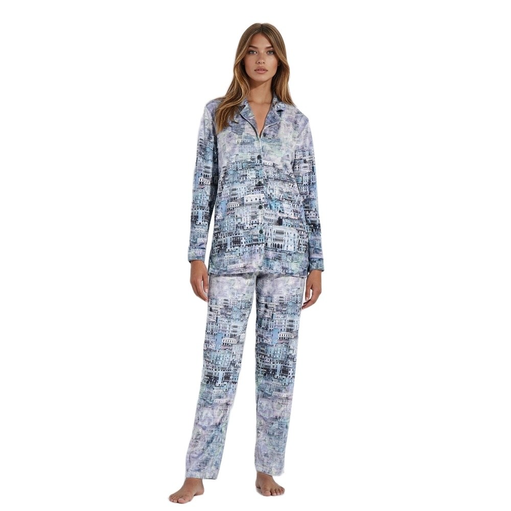 Jeannette Γυναικεία Χειμερινή Πυζάμα Βελούδινη Regular Fit