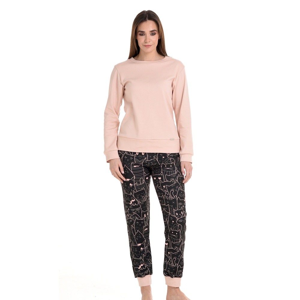 Zen by Daisy Γυναικεία Χειμερινή Βαμβακερή Πυζάμα Regular Fit