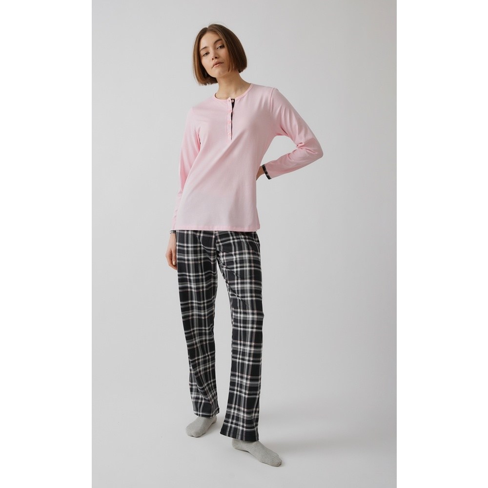 Minerva Γυναικεία Χειμερινή Βαμβακερή Πυζάμα Relaxed Fit