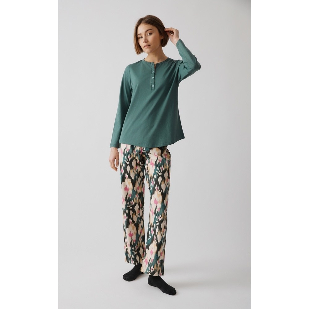 Minerva Γυναικεία Χειμερινή Βαμβακερή Πυζάμα Relaxed Fit
