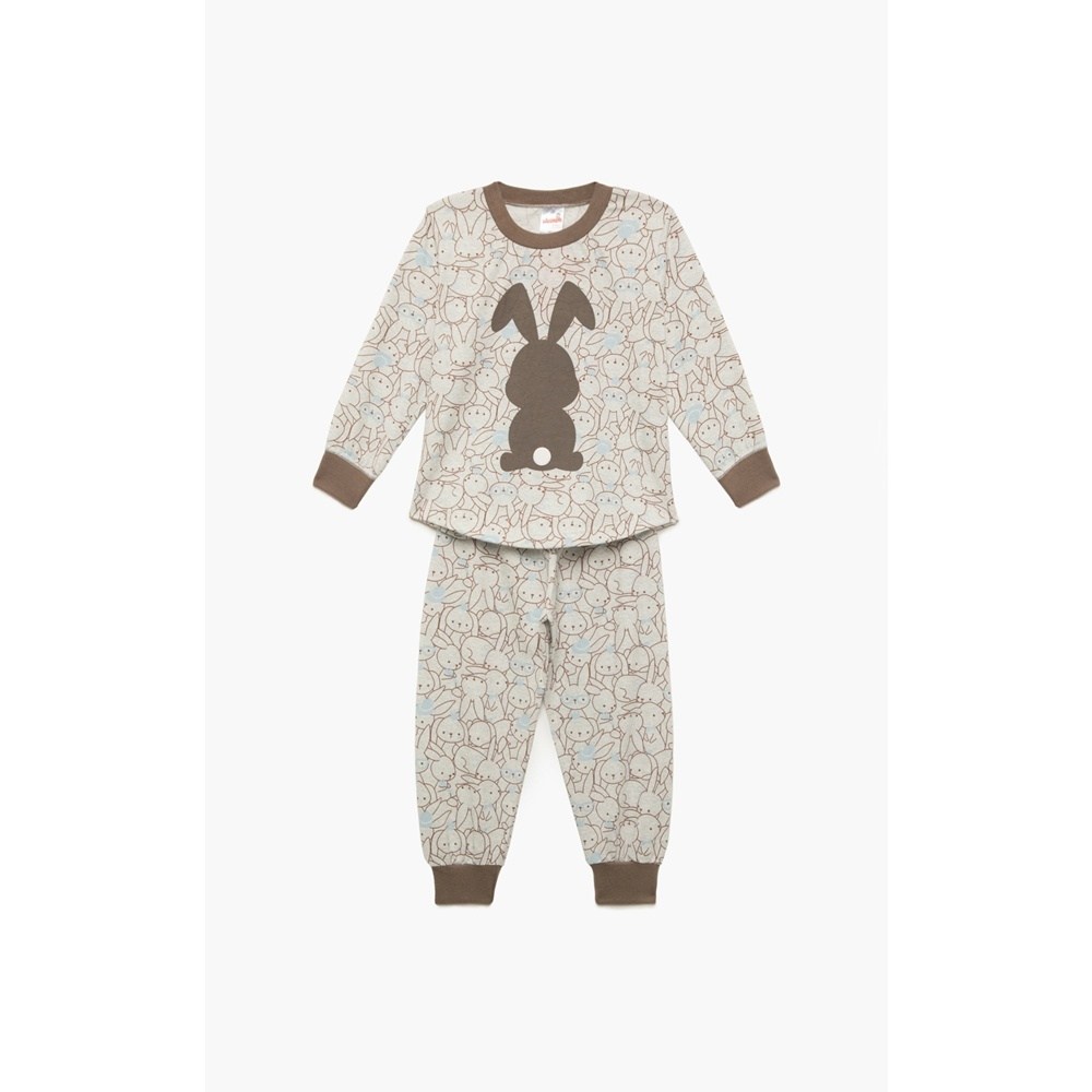 Minerva Baby Unisex Χειμωνιάτικη Πυζάμα Βαμβάκι