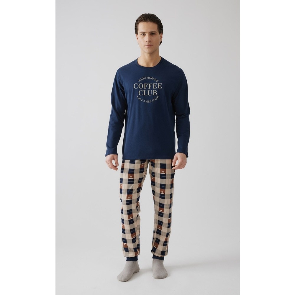 Minerva Ανδρική Χειμερινή Βαμβακερή Πυζάμα Relaxed Fit