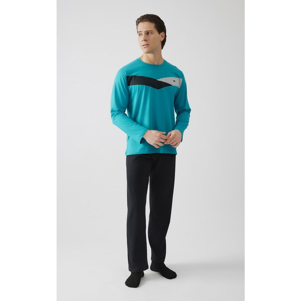 Minerva Ανδρική Χειμερινή Βαμβακερή Πυζάμα Relaxed Fit