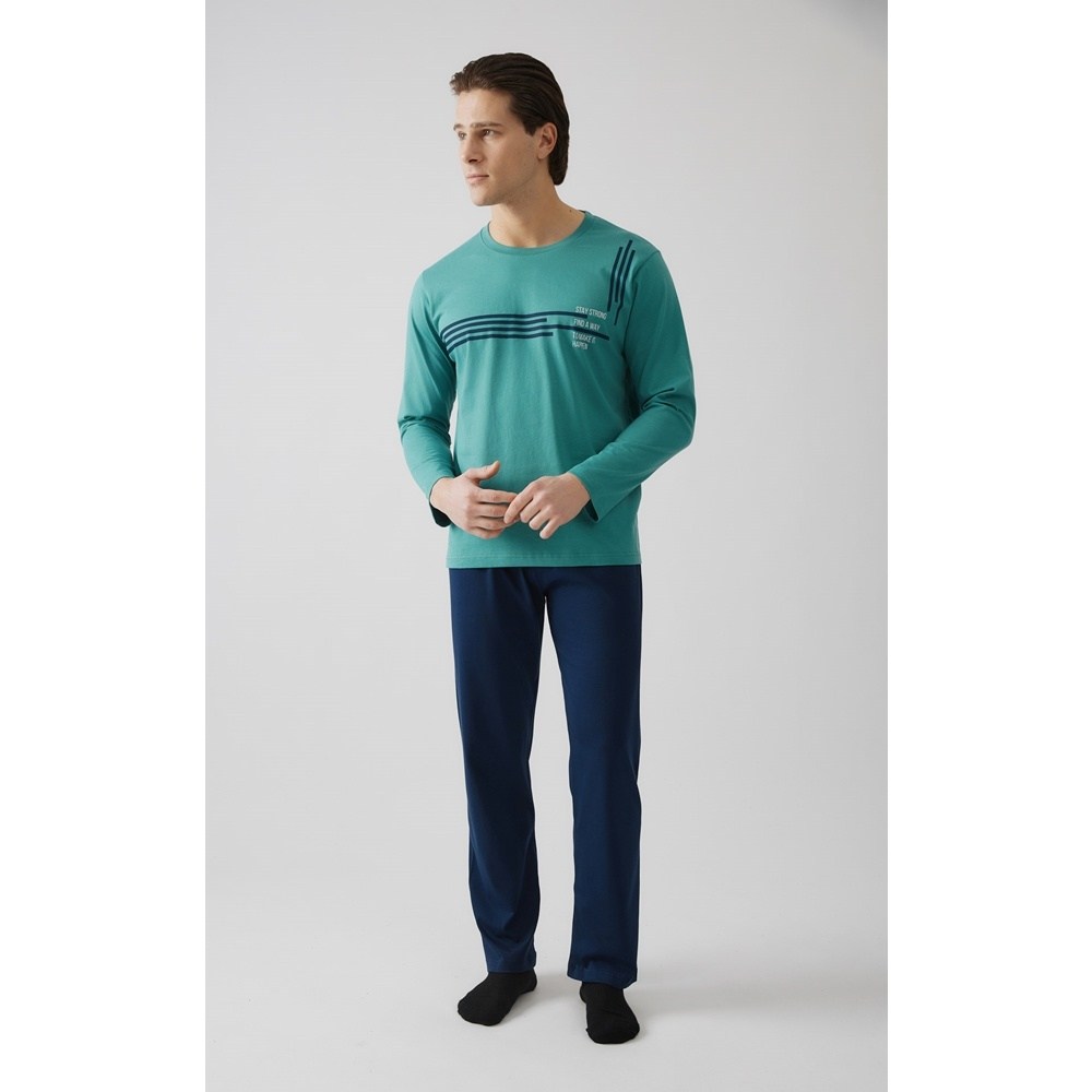 Minerva Ανδρική Χειμερινή Βαμβακερή Πυζάμα Relaxed Fit