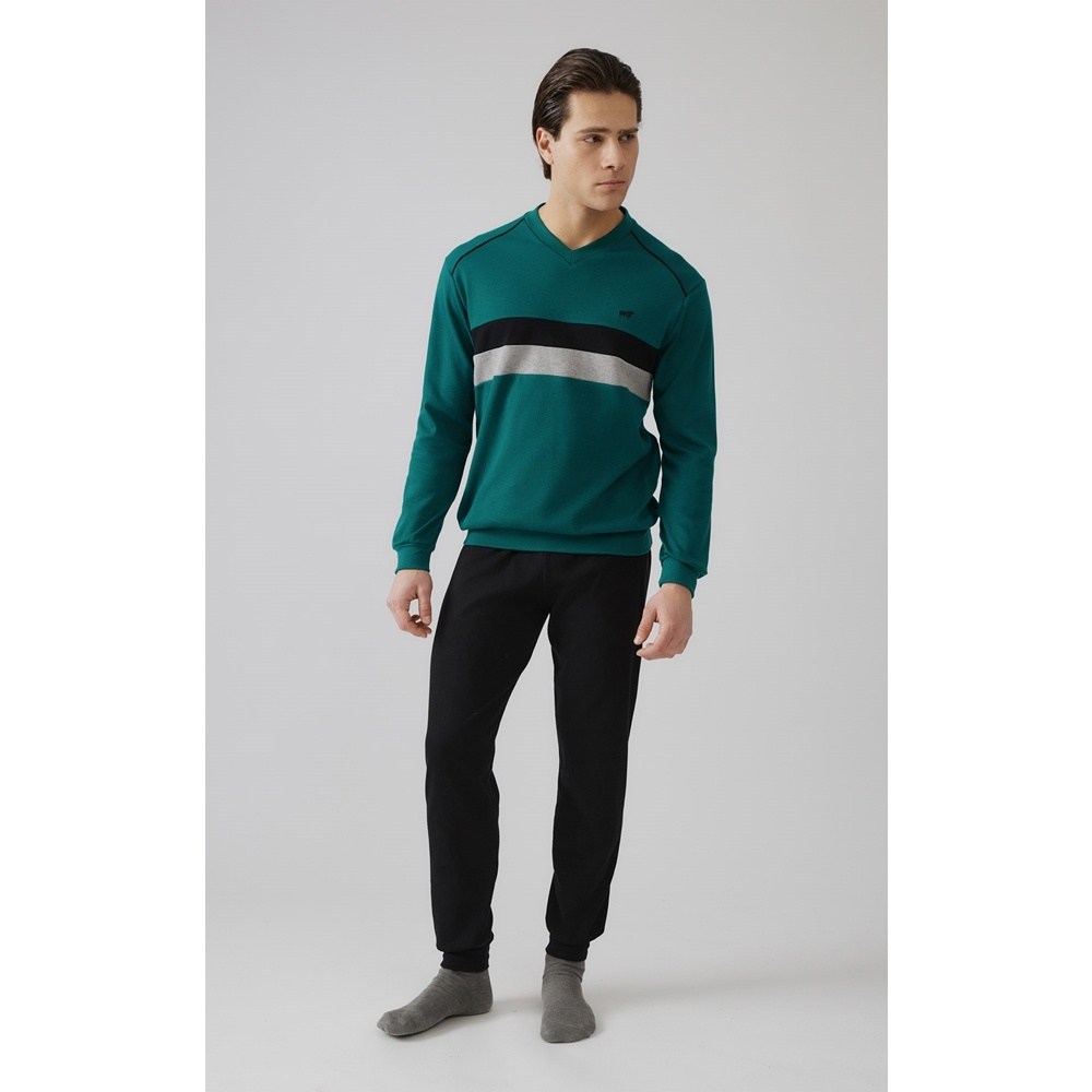Minerva Ανδρική Χειμερινή Πυζάμα Με Βαμβάκι Relaxed Fit