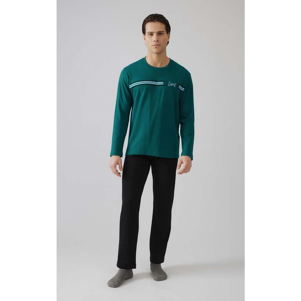 Minerva Ανδρική Χειμερινή Πυζάμα Με Βαμβάκι Relaxed Fit