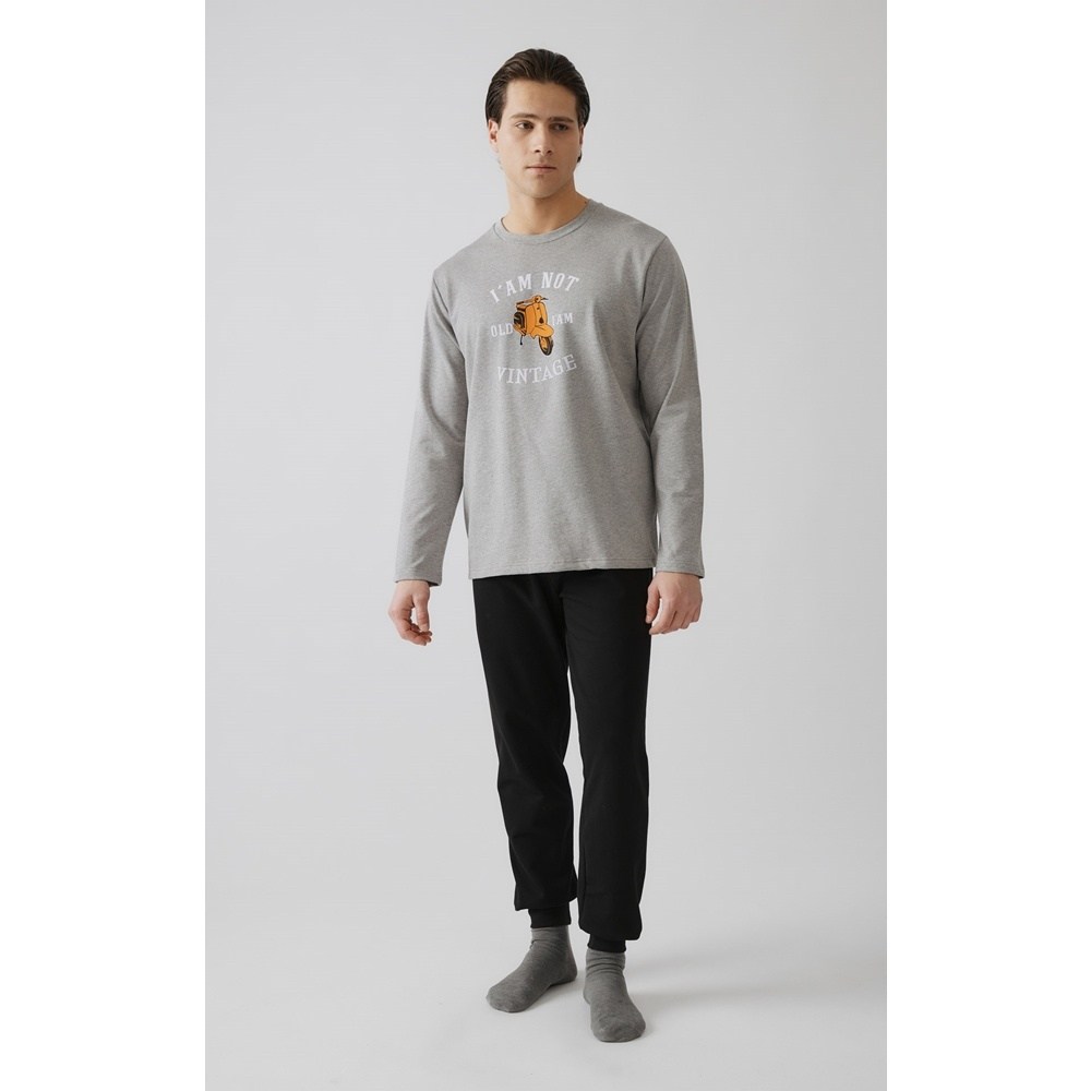 Minerva Ανδρική Χειμερινή Βαμβακερή Πυζάμα Relaxed Fit