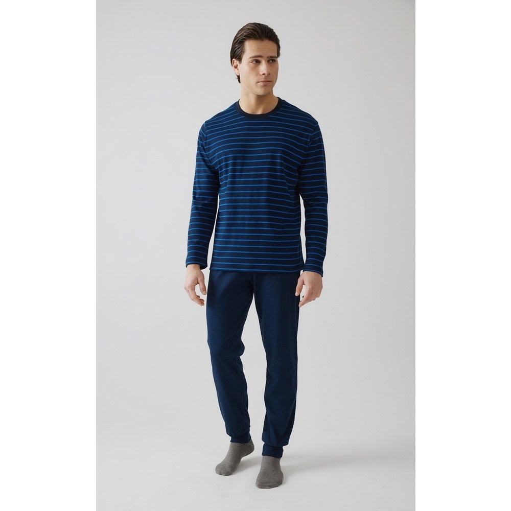 Minerva Ανδρική Χειμερινή Βαμβακερή Πυζάμα Relaxed Fit
