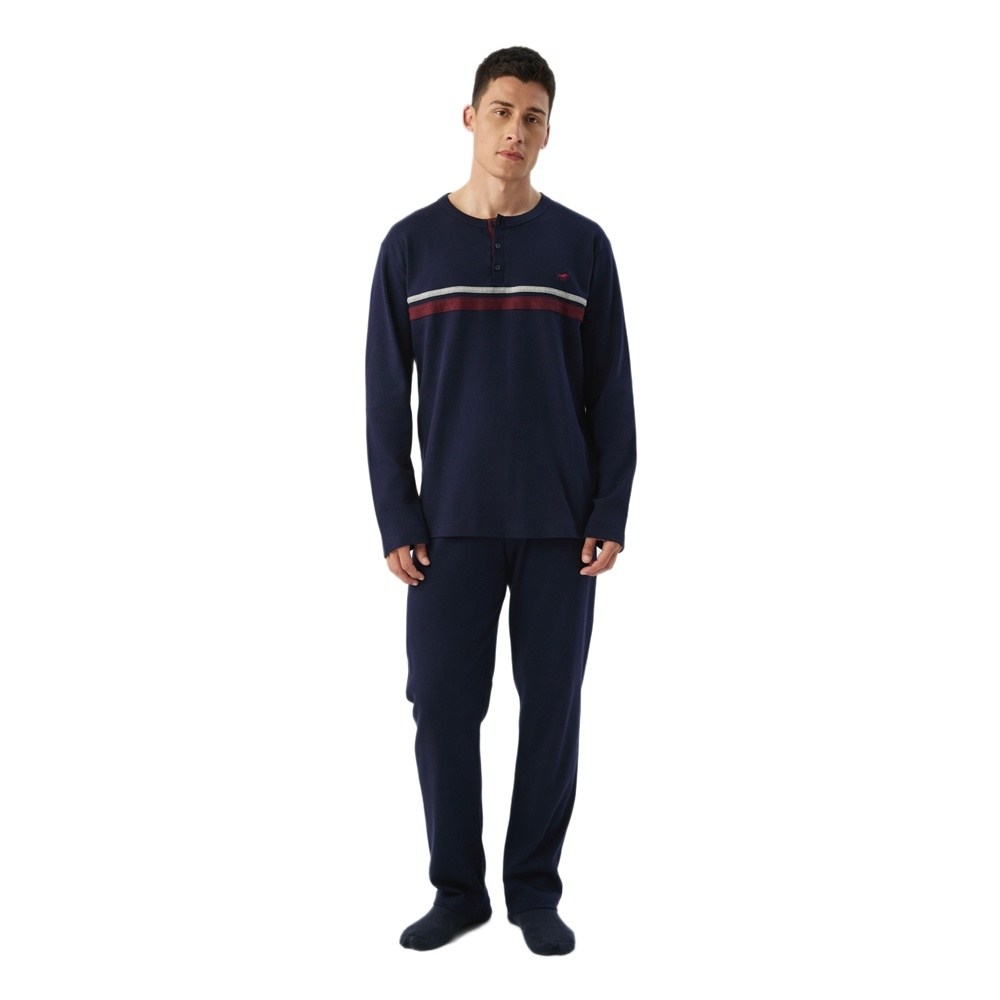 Minerva Ανδρική Χειμερινή Βαμβακερή Πυζάμα Relaxed Fit