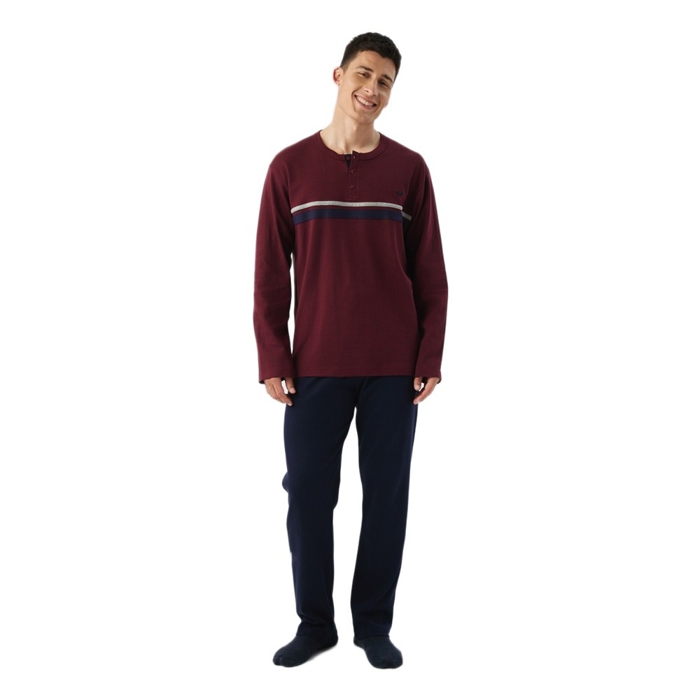 Minerva Ανδρική Χειμερινή Βαμβακερή Πυζάμα Relaxed Fit