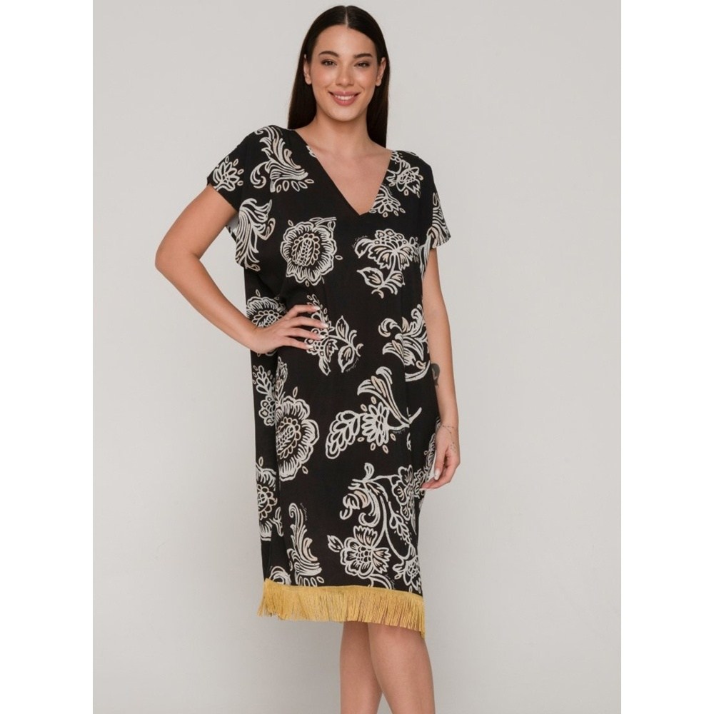 Luna Γυναικείο Καφτάνι Beachdress Viscose Regular Fit