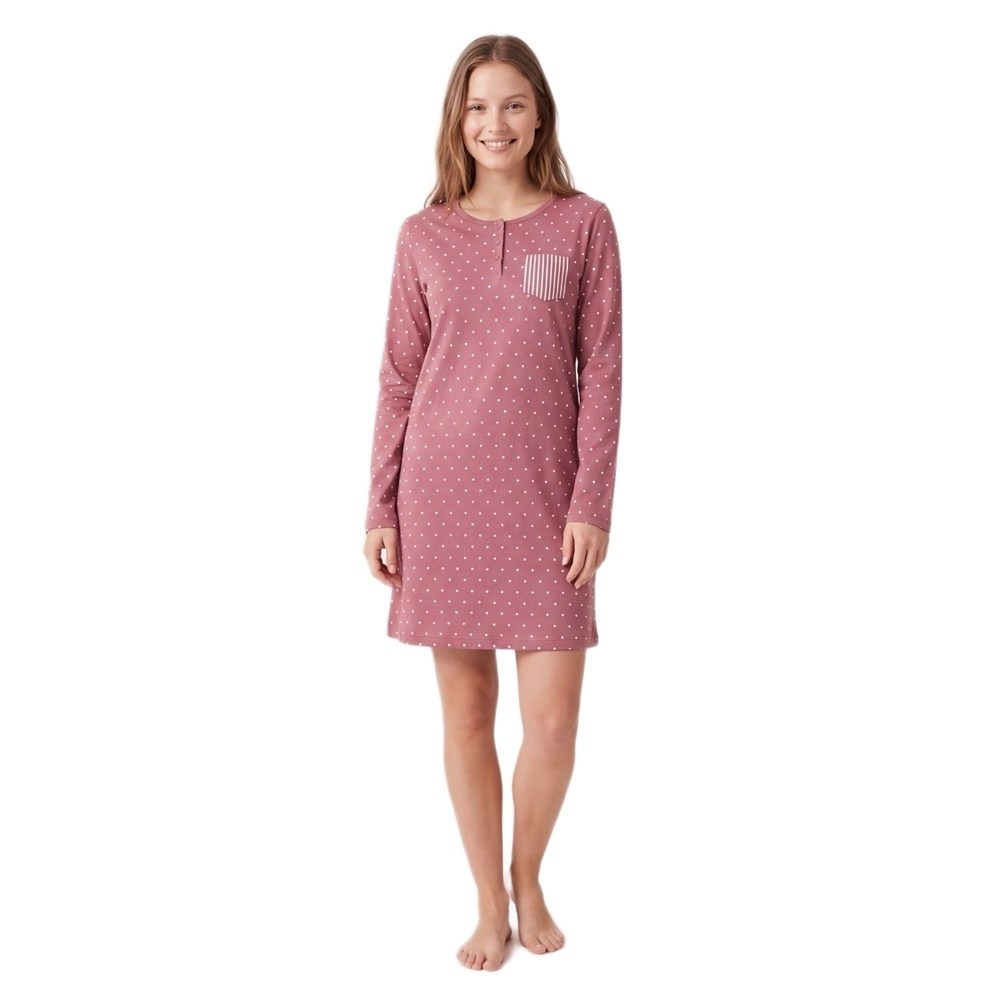 Little Uniqorn Γυναικεία Χειμερινό Νυχτικό Με Βαμβάκι Regular Fit