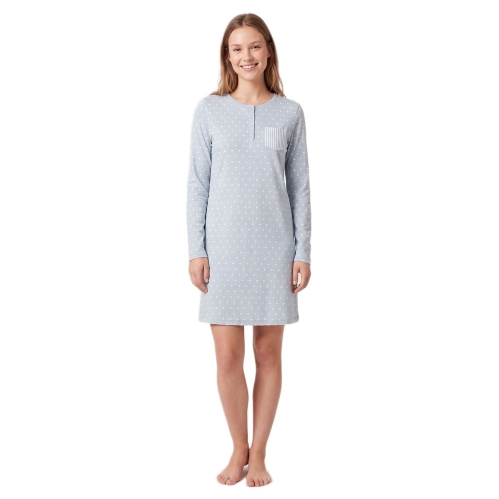 Little Uniqorn Γυναικεία Χειμερινό Νυχτικό Με Βαμβάκι Regular Fit