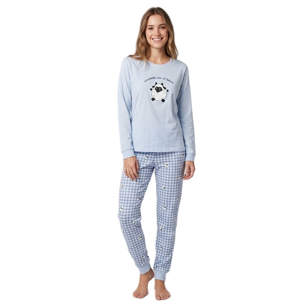 Little Uniqorn Γυναικεία Χειμερινή Πυζάμα Με Βαμβάκι Regular Fit