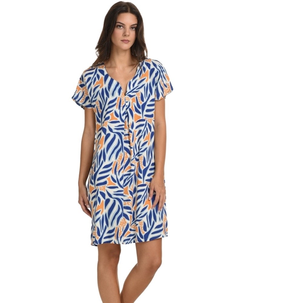 Primavera Γυναικείο Καλοκαιρινό Φόρεμα Θάλασσας Viscose Regular Fit