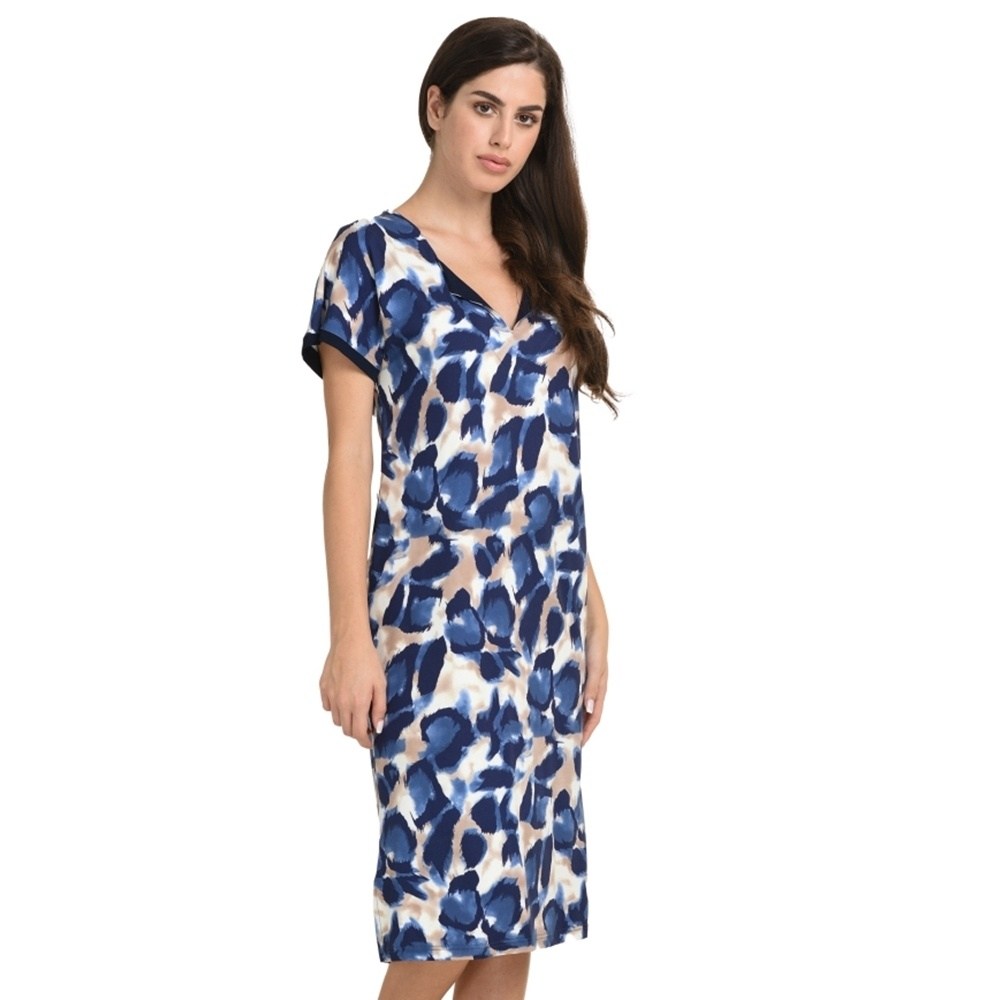 Primavera Γυναικείο Καλοκαιρινό Φόρεμα Θάλασσας Viscose Regular Fit