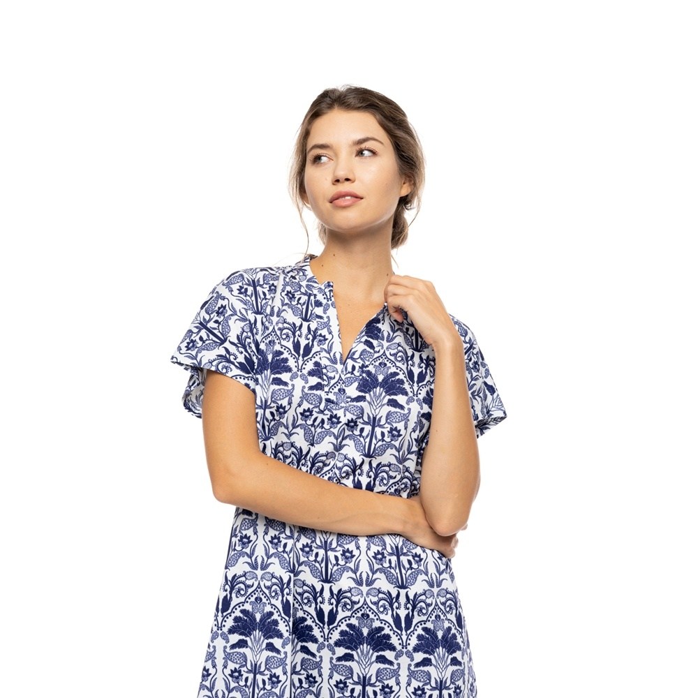 Pink Label Γυναικείο Καλοκαιρινό Νυχτικό Βαμβάκι Regular Fit Plus Size