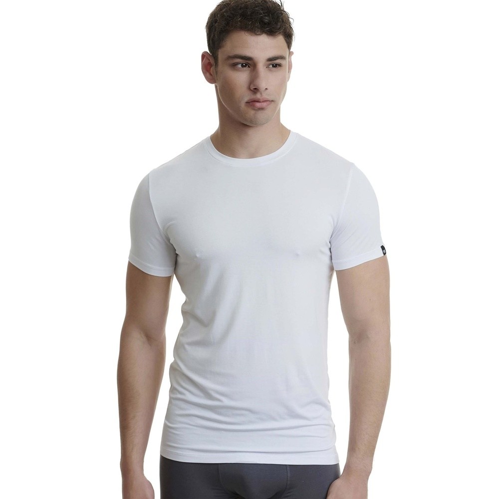 Walk Ανδρική Φανέλα Με Κλειστή Λαιμόκοψη Bamboo Regular Fit